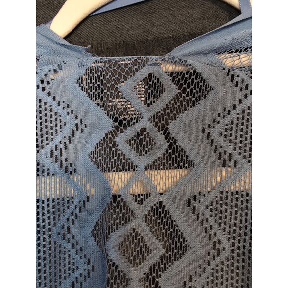 David And Young Woman's Floral Lace Beach Cover-up One Size Blue (316) - Picture 7 of 7